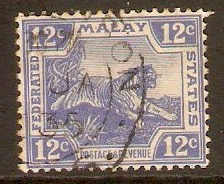 Federated Malay States 1922 12c Ultramarine. SG68.